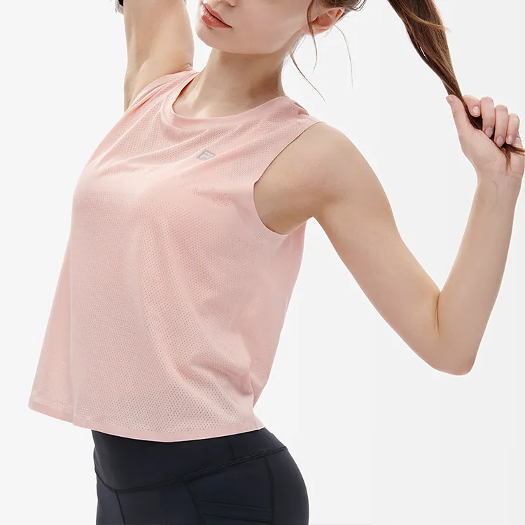 FILA Athletics Sleeveless Sports Shirts Women's Soft Pink-3