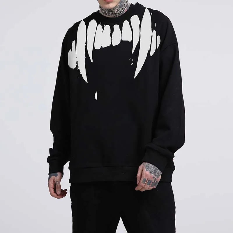 MIRACLE KILL Pullover Loose Fit Regular Sweatshirt Unisex Black-4
