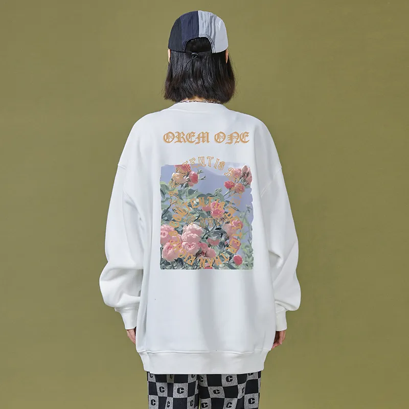 OREM ONE Crew Neck Loose Fit Sweatshirt Fall Unisex-29