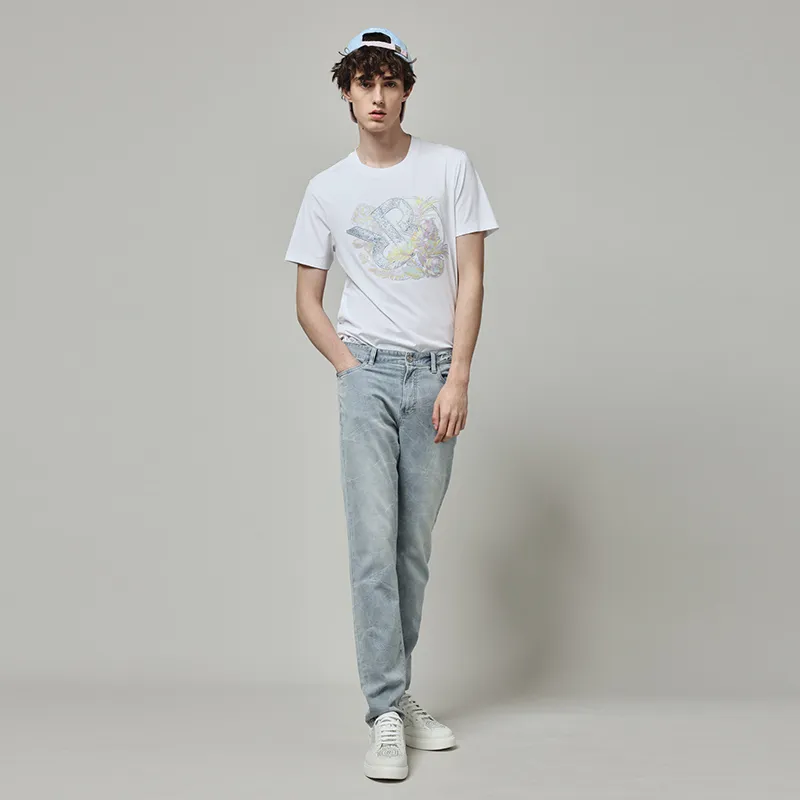 RARE Short Sleeved T Shirts Men's White-5