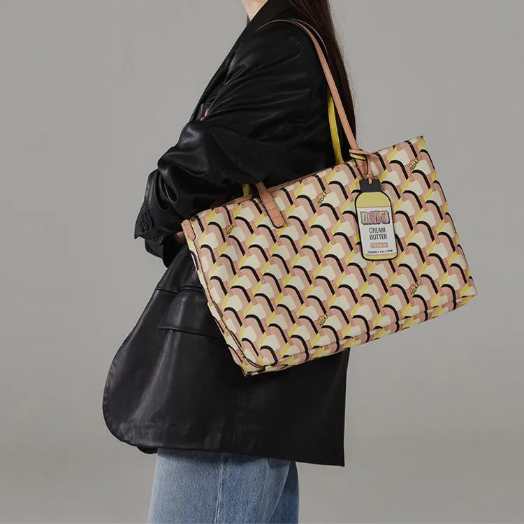 ROSA.K All Over Print Tote Bag, Shopping Bag, Handbag, Shoulder Bag Tubas Women's Multicolor-21