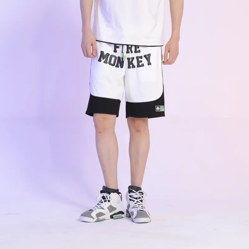FireMonkey Sports Shorts Unisex White-2