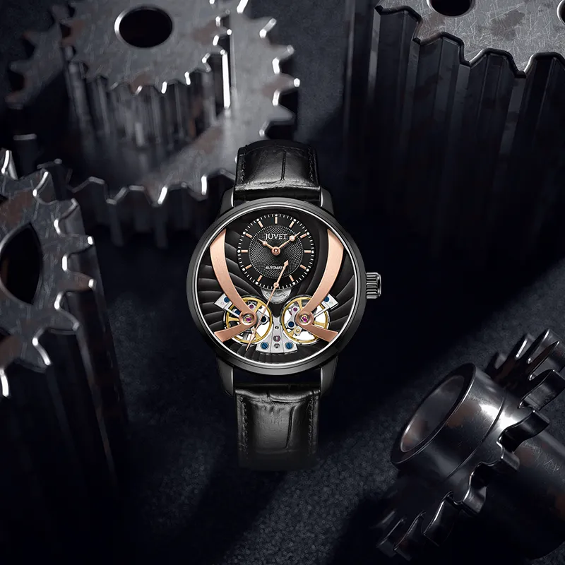 JUVET Navigator Series Automatic Mechanical Movement Men's Watches Watch Black Dial-13