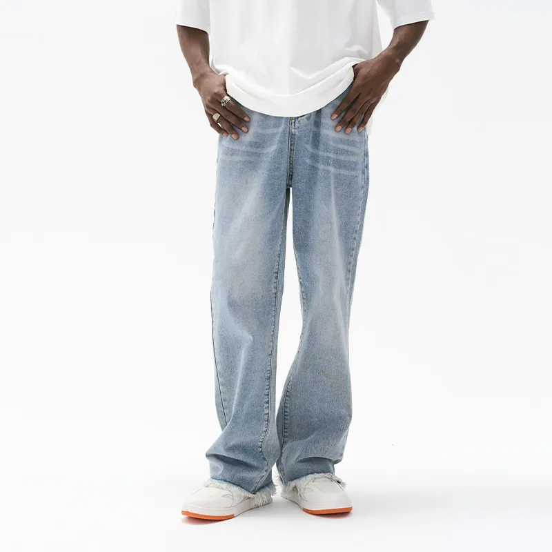 HARSH AND CRUEL SS22 Flared Pants Jeans Unisex Washed Blue-2