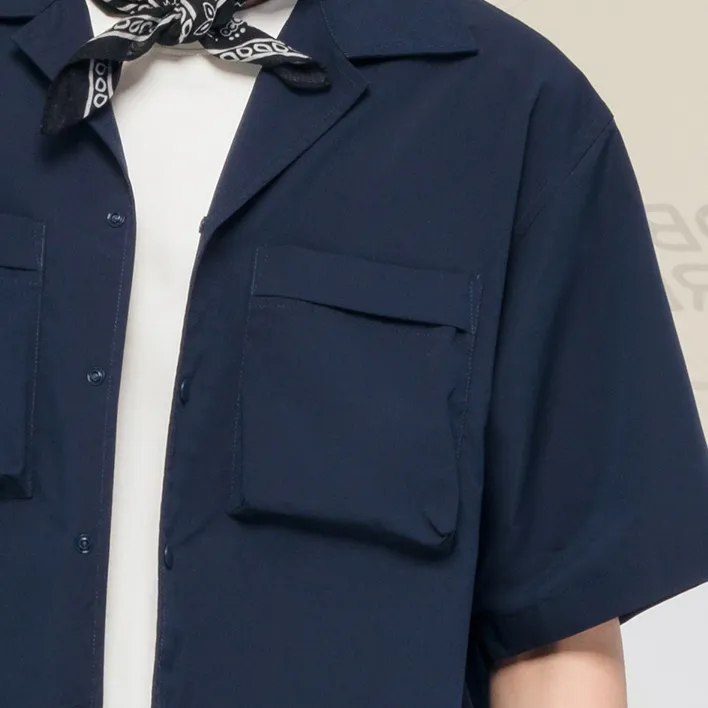 MOBI GARDEN Short Sleeved Shirt Coat Inner Unisex-7