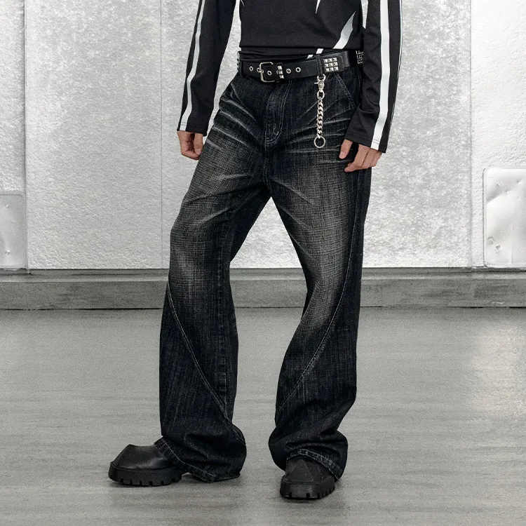 Moonwav X SENCE LA SENCE LA X MOONWAV Jeans Men Charcoal Black-5