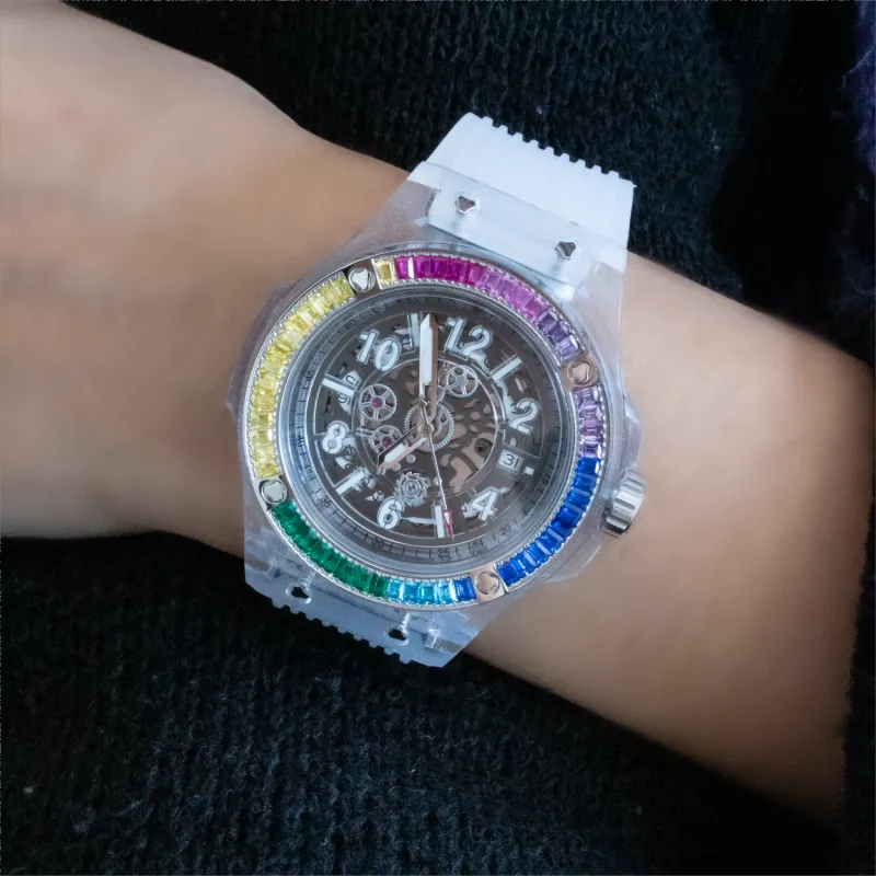 HANBORO Automatic Mechanical Movement Watch Unisex Mother-of-Pearl Color Watch Dial HBR982-CB-4