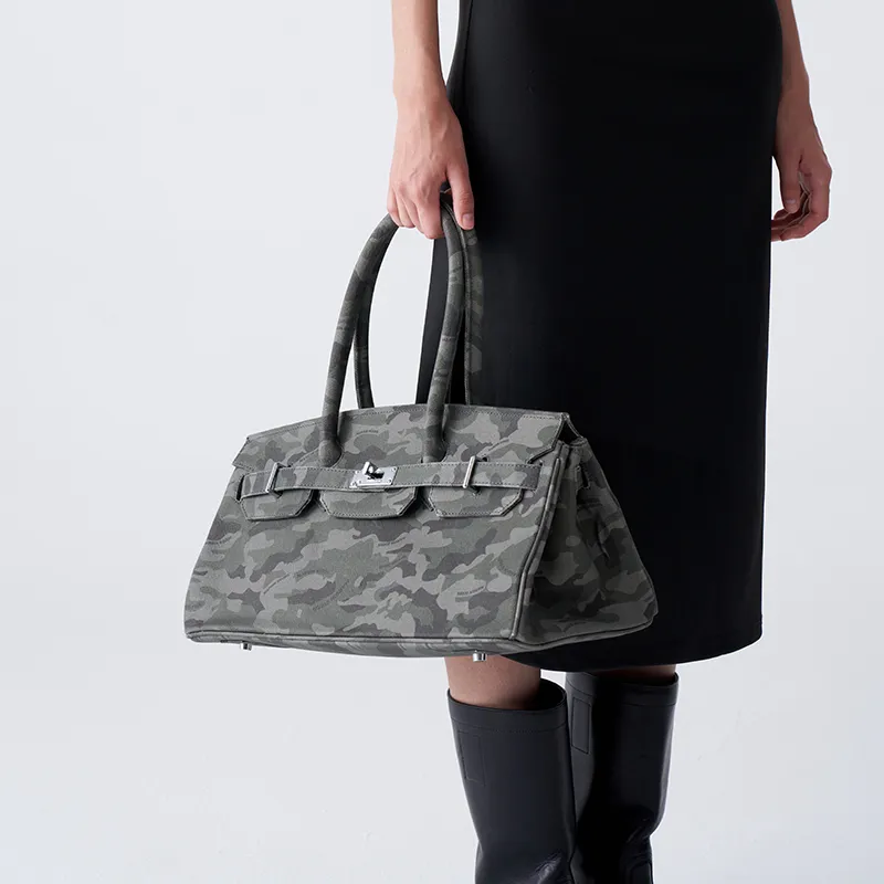 Margin Goods Denim Shoulder Bags Handbags Medium Size Unisex Camouflage-6