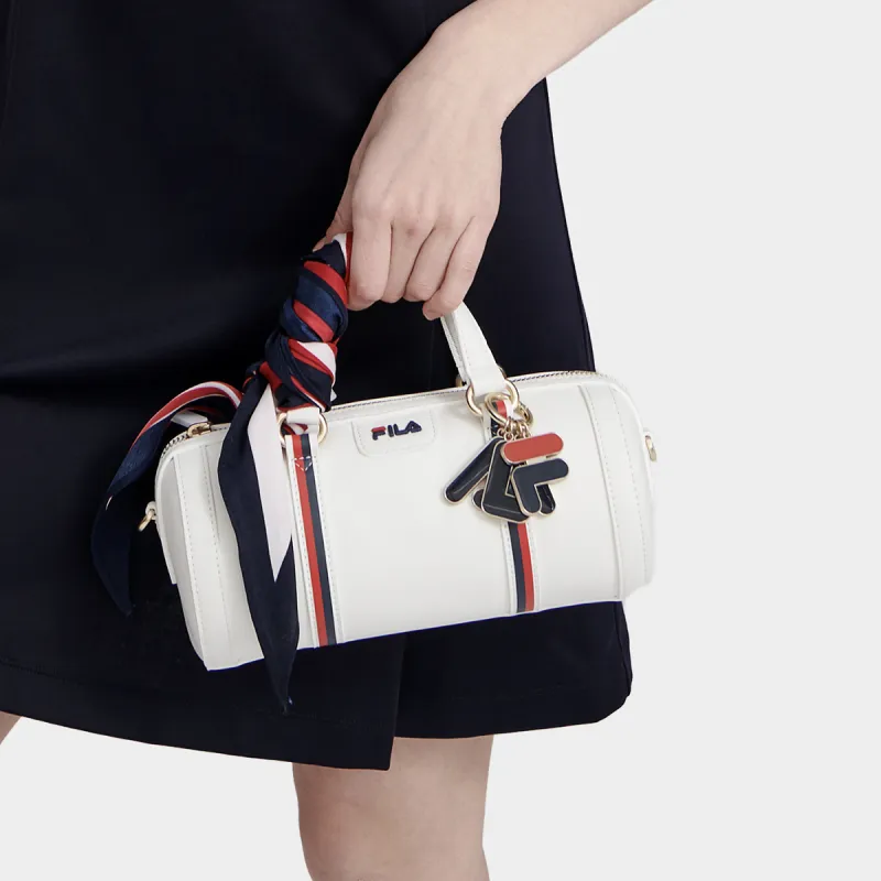 FILA PU Handbag, Shoulder Bag, Crossbody Bag Regular Women's White/Red/Black-4