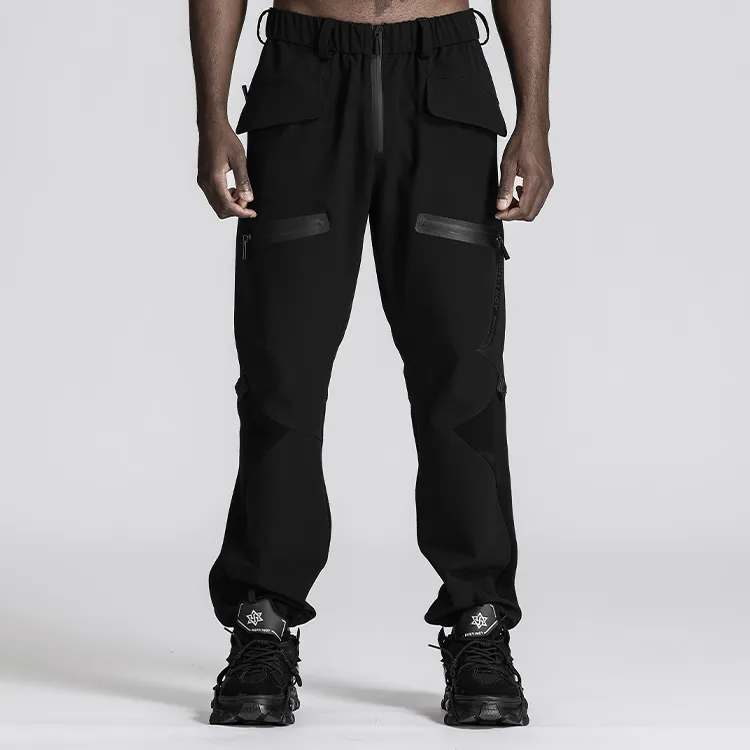 NORVINCY Versatile Pure White Deconstructed Style Knitted Sweatpants Unisex-2
