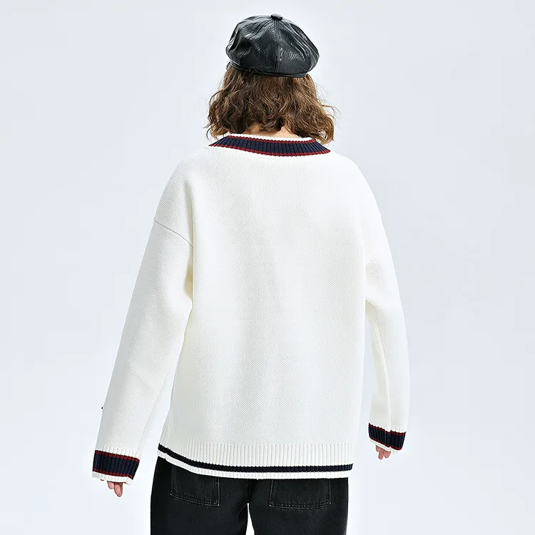 Kappa Sweater Unisex Korean White-3