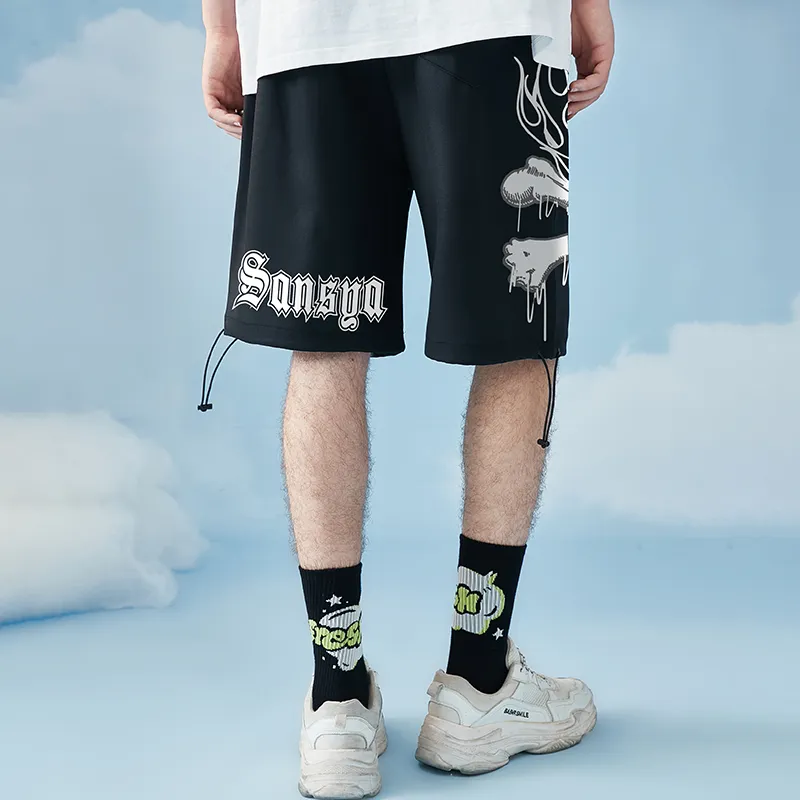 SANSYAS Casual Shorts Unisex Black-3