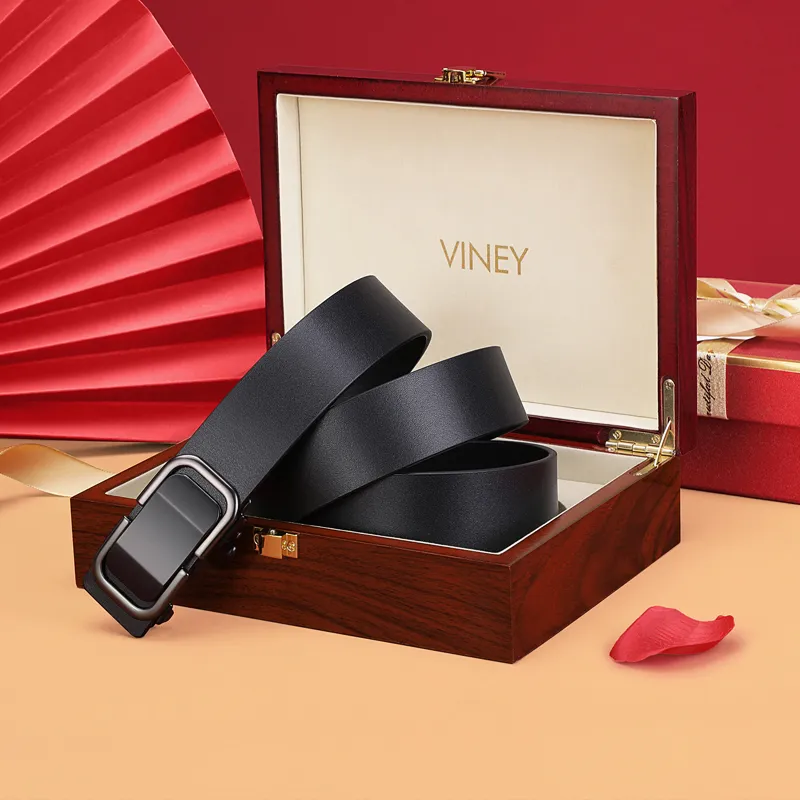 VINEY Cow Split Leather Belts Men's Width 3.5-14