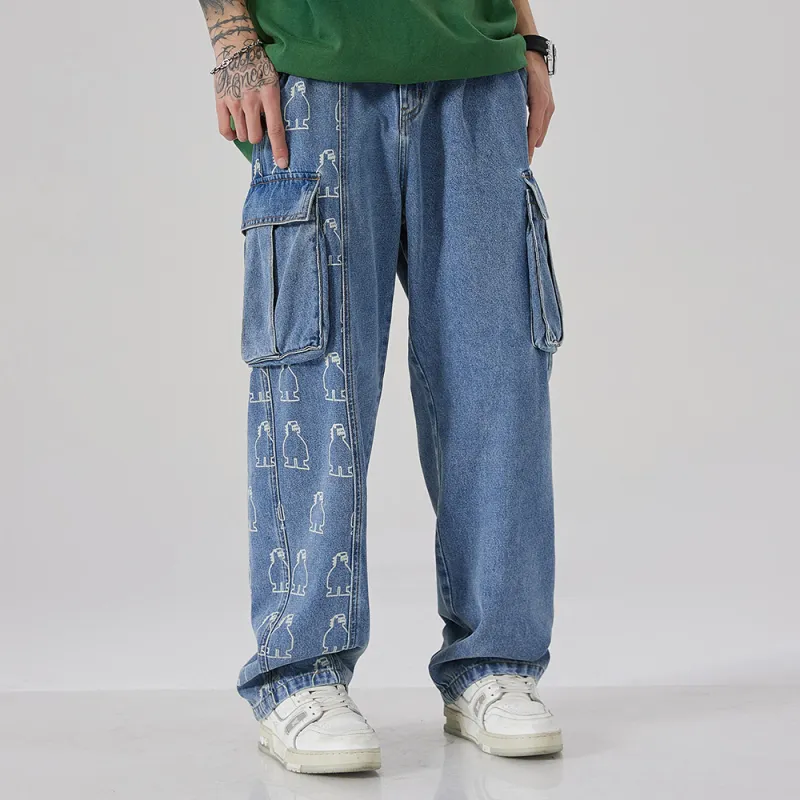 JASONWOOD Cowboy On The Run Jeans Unisex Blue-8