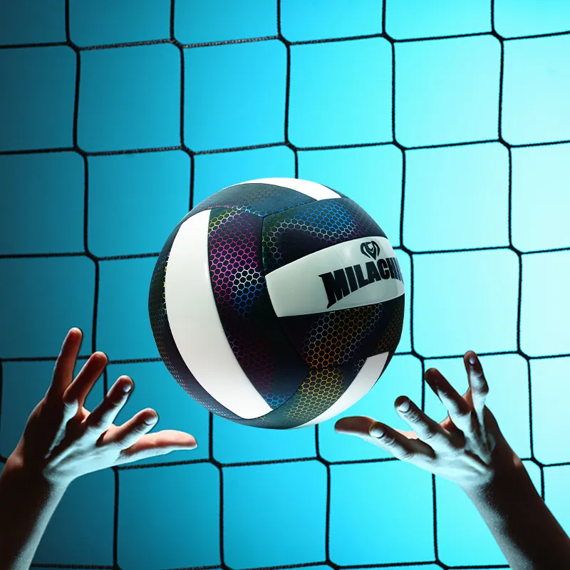 MILACHIC PU Size 5 Volleyball Unisex Black White Purple-2