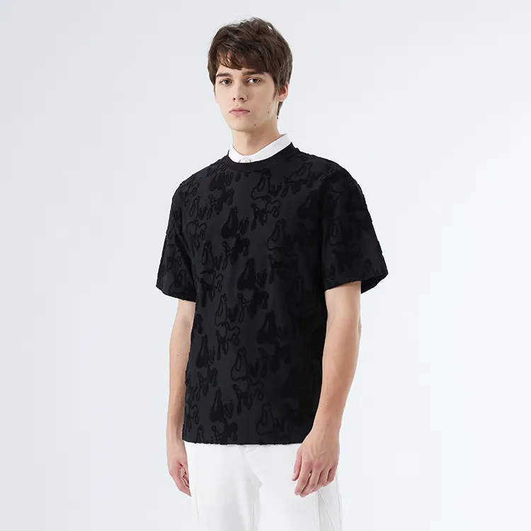 DAVID NAMAN T Shirts Men Black-4