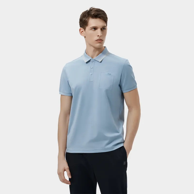 FILA Polo Shirt Men's Bamboo Prosperity Blue-2