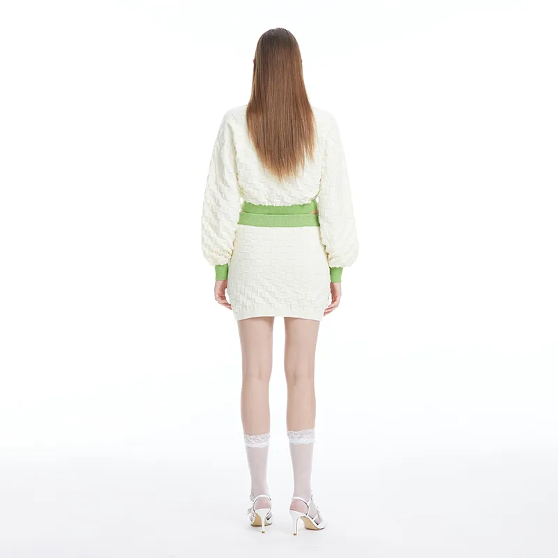 Valeria Obbaco Valeria Obbaco Luminous Collection Knitwear Women's White Green-3