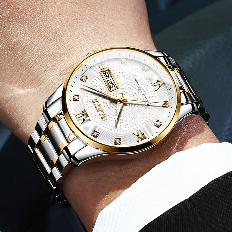 OLEVS Mechanical Movement Watch Men's Watches White Dial-2
