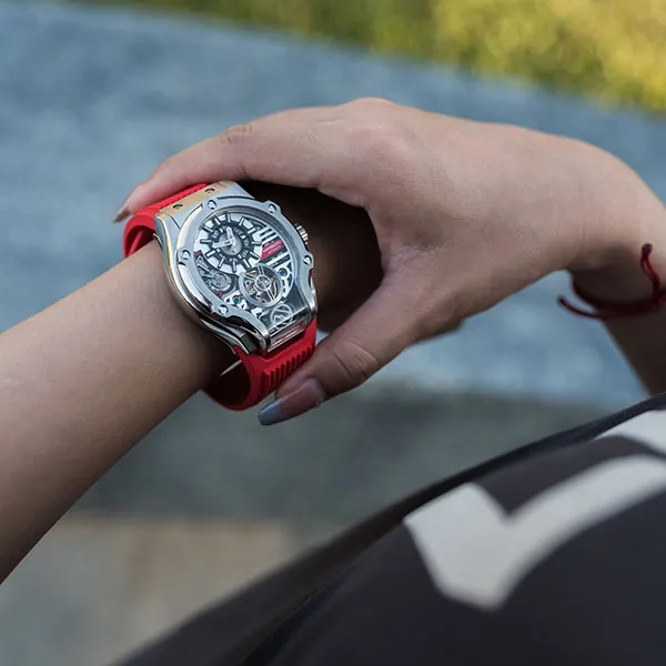 HANBORO Monster Series Automatic Mechanical Movement Watch Men's Watches Cut-Out Dial HBR995-BR-6
