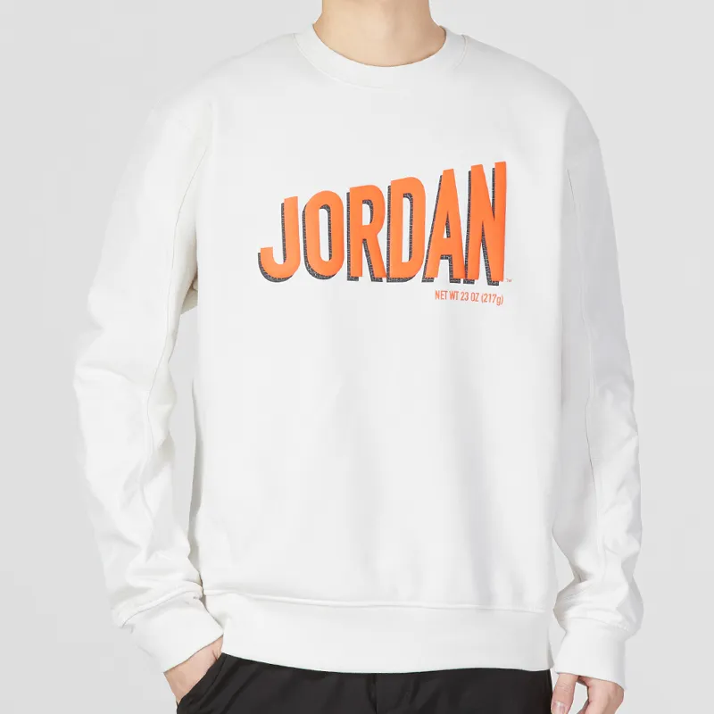 JORDAN Flt Mvp Gfx Flc Crew Sweatshirts Men White-2