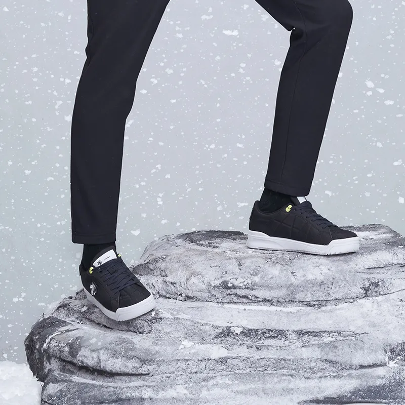 DESCENTE Ski Style Anti Slip Wear Resistant Lightweight Warm Quick Dry Low Top Casual Shoes Unisex Black-6