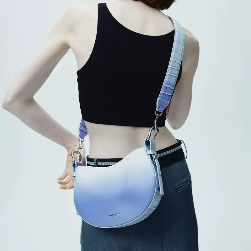 APEDE MOD Cow Leather Crossbody Handbag Small Size Women's Very Peri-3