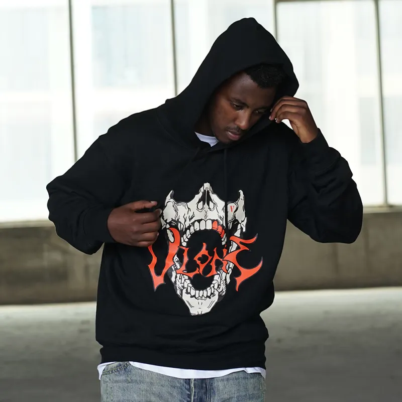 VLONE Skull Series Sweatshirts Unisex Black-8