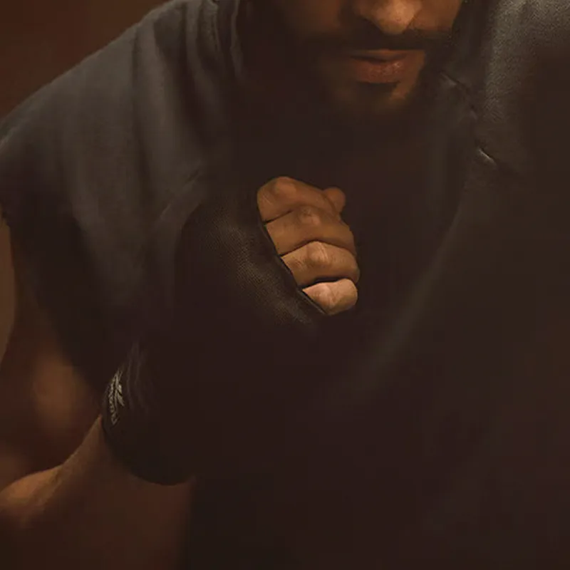 Reebok Boxing Gloves Polyester Rubber Match Unisex Black-4