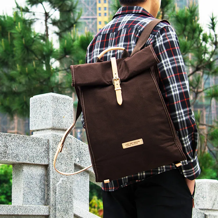 LINE ARTISANAL Canvas Handheld Backpack Regular Unisex Multicolor-3