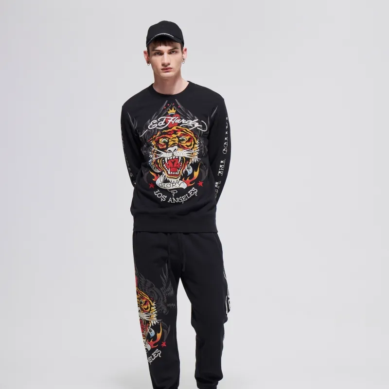 Ed Hardy Sweatshirts Men Black E1PAM274-2