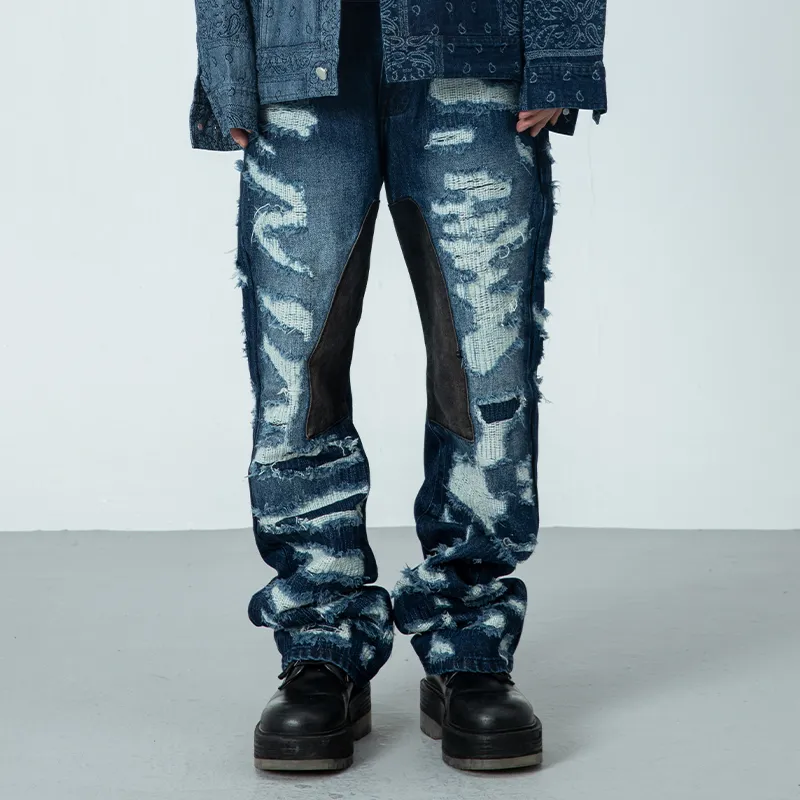 XINYINSU Jeans Unisex Sky Blue-5