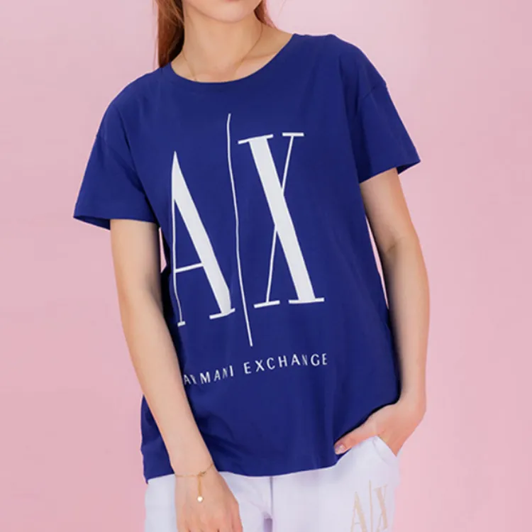 ARMANI EXCHANGE T-Shirts Women's Blue-4