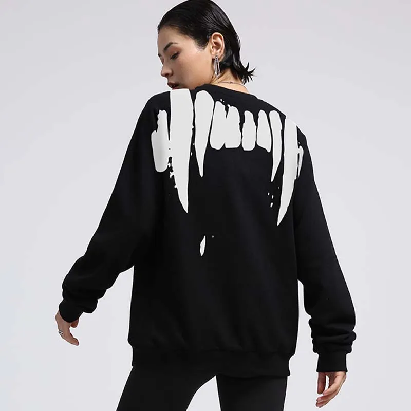 MIRACLE KILL Pullover Loose Fit Regular Sweatshirt Unisex Black-2