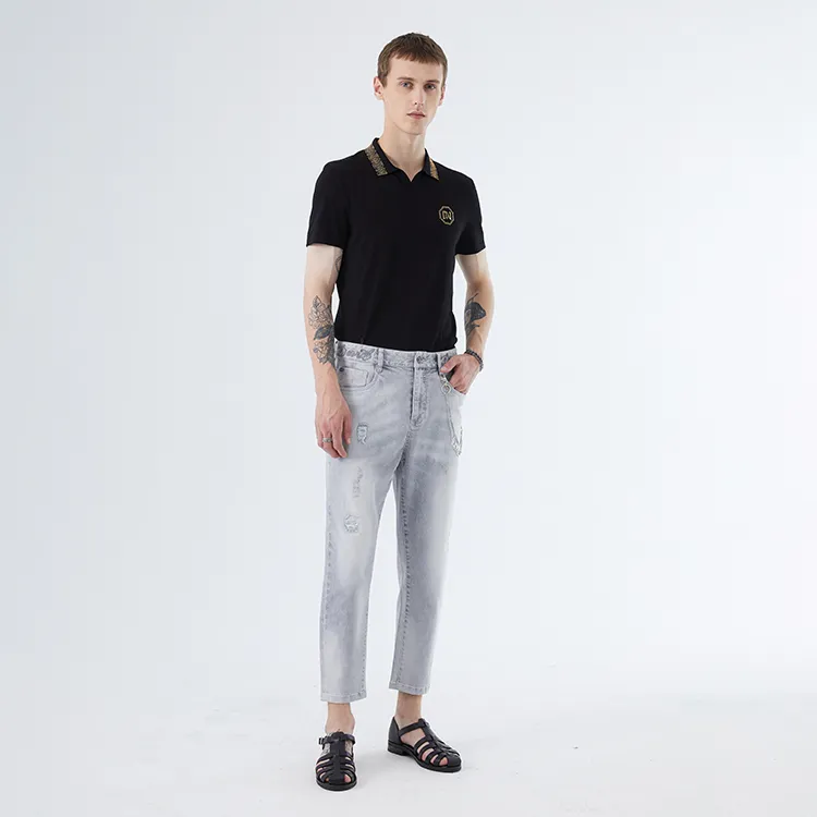 DAVID NAMAN Jeans Men Gray-2