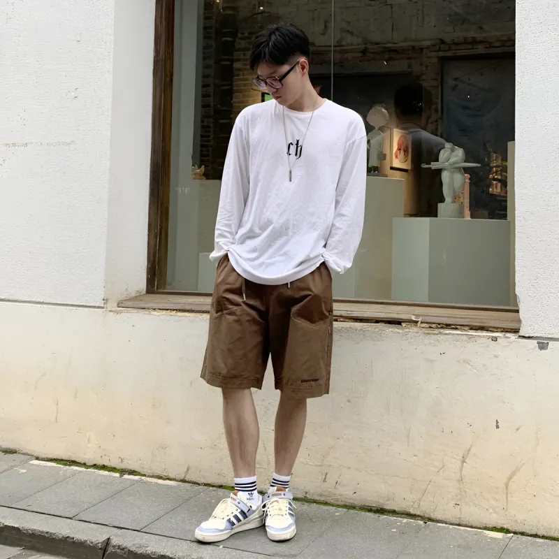 SUPERMOON Casual Shorts Unisex-12