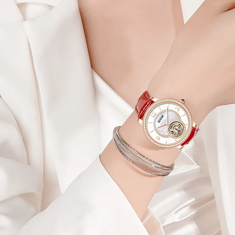 DOM Automatic Mechanical Movement Watch Women's Watch White Dial 6923411193809-2