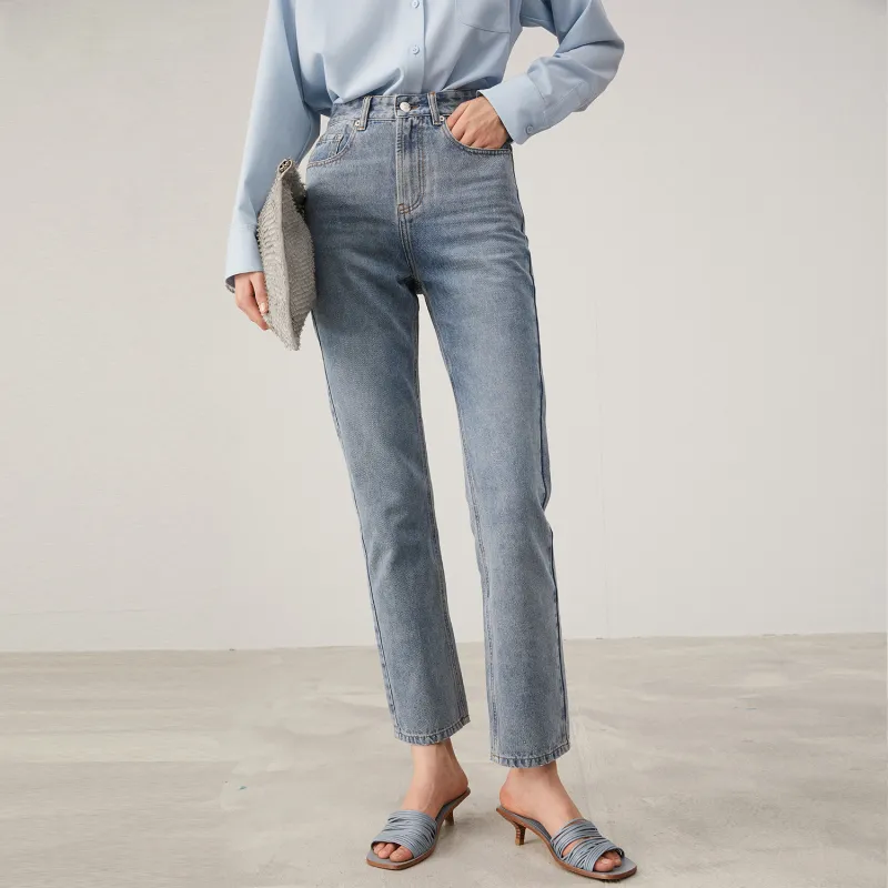 SOLWEIGE Straight Jeans Women's Pale Blue-2