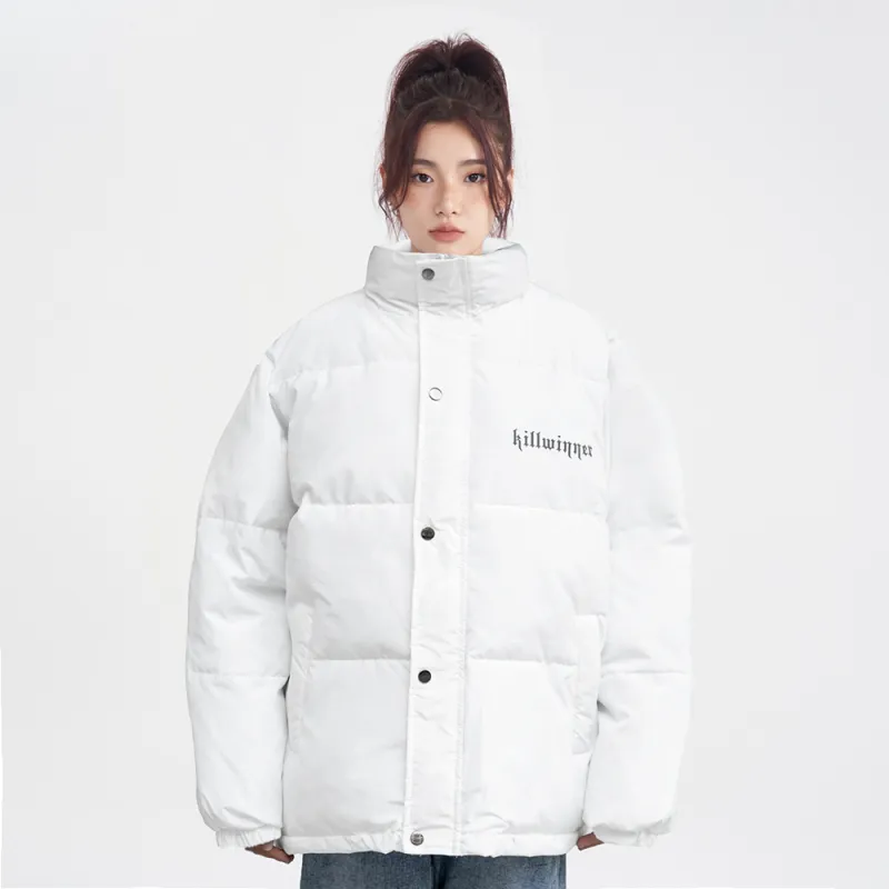 KILLWINNER Stand Collar Loose Fit Thickened Puffer Jacket Unisex-7
