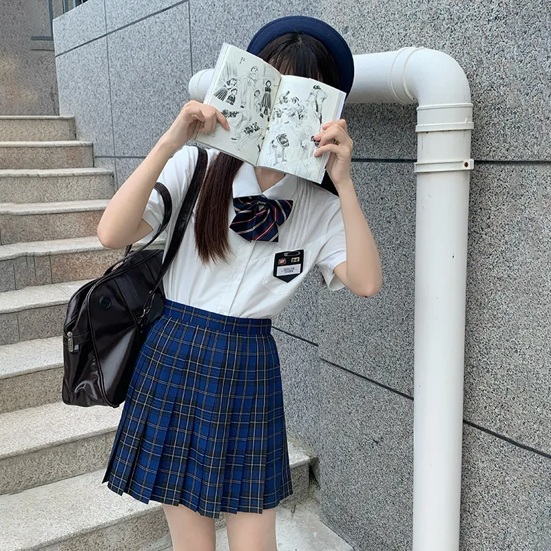 Tokyo Season Casual Short Skirts Women's Green Vine High School Plaid Skirt-31
