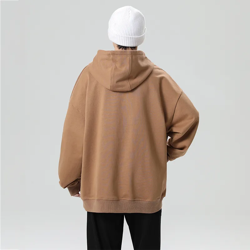 SCRM Hooded Loose Fit Sweatshirt Spring And Autumn Unisex-10