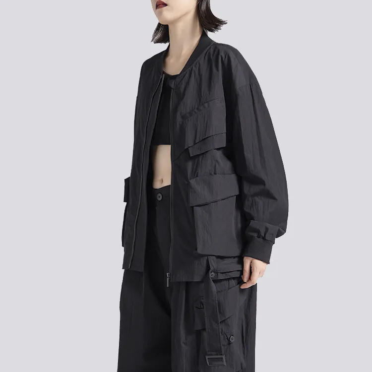 HUANXIANGZHE Jackets Unisex Black-5