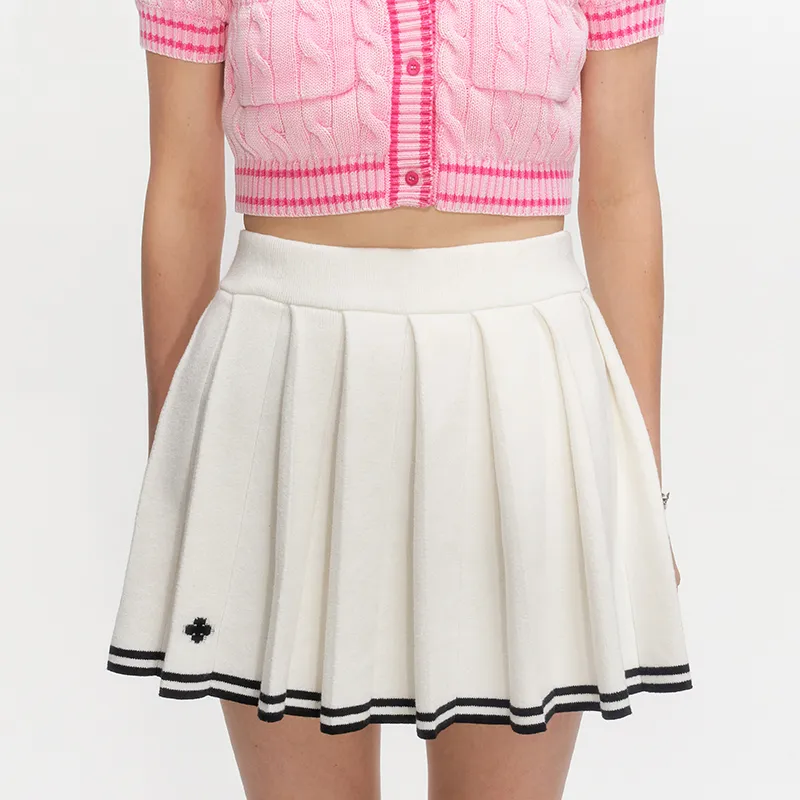 SMFK Casual Short Skirts Women's Snow Mountain White-2