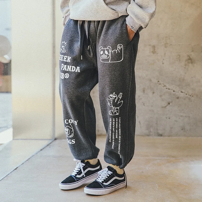 WAYNEXZAVIER Jogger Thickened Casual Pants Men's-5