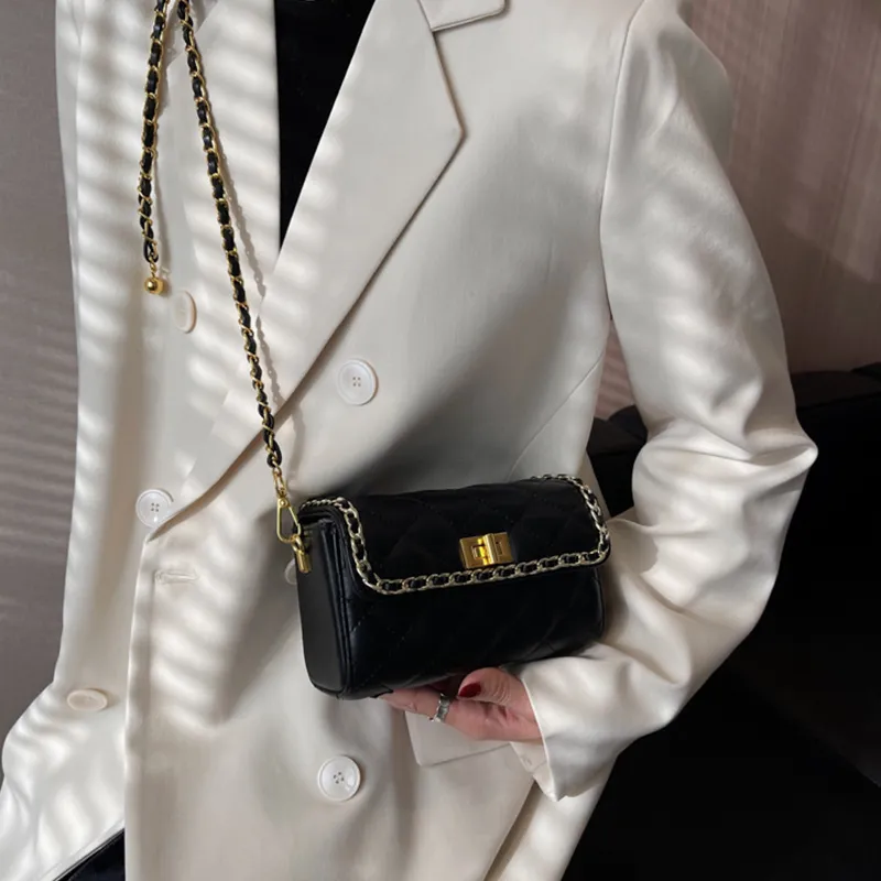 JANE KLAIN PU Small Square Bag Crossbody Bags Women's Ecru/Black/Brown-4