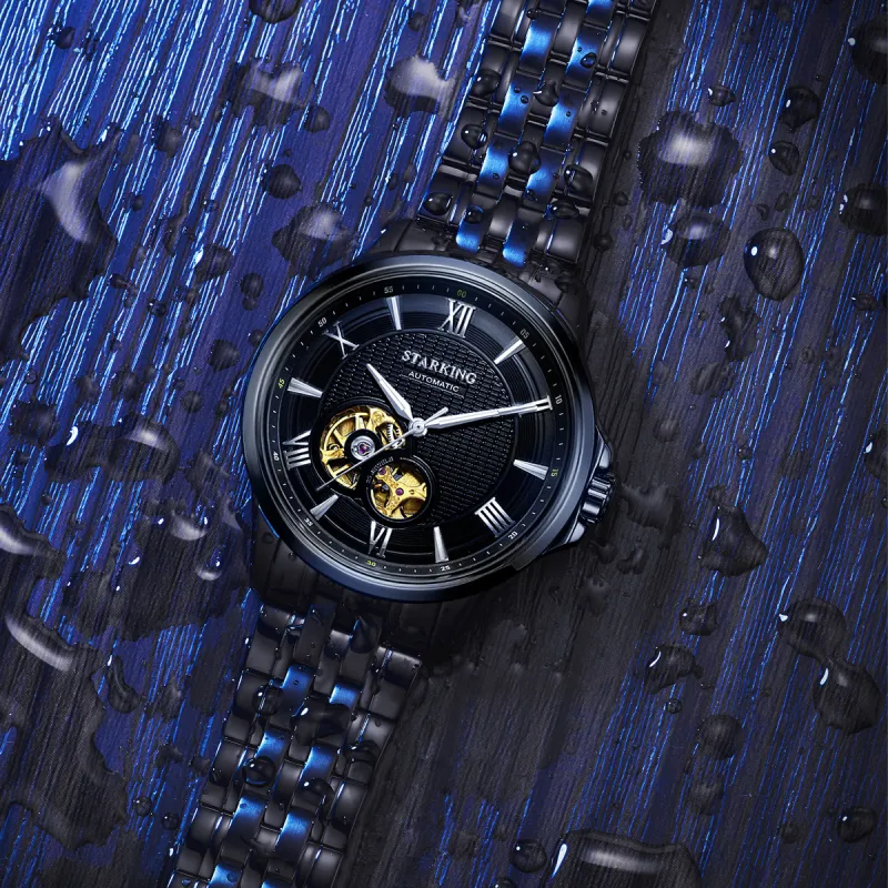 STARKING Automatic Mechanical Movement Watch Women's Watch Black Dial-2