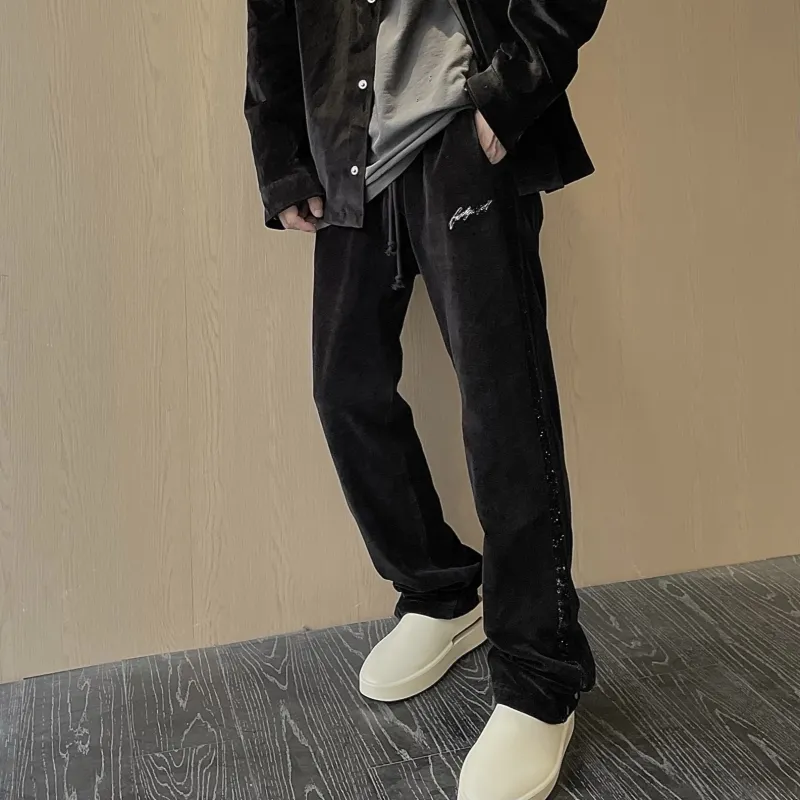 Askyurself Casual Pants Unisex Black-3