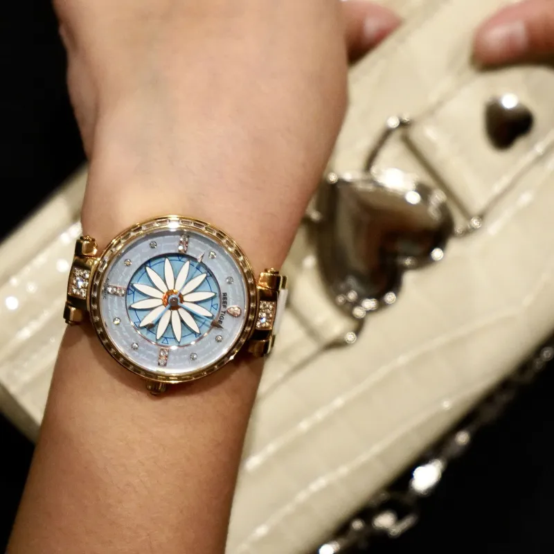 REEF TIGER Automatic Mechanical Movement Watch Women's Watch Blue Dial RGA1599 ML-4