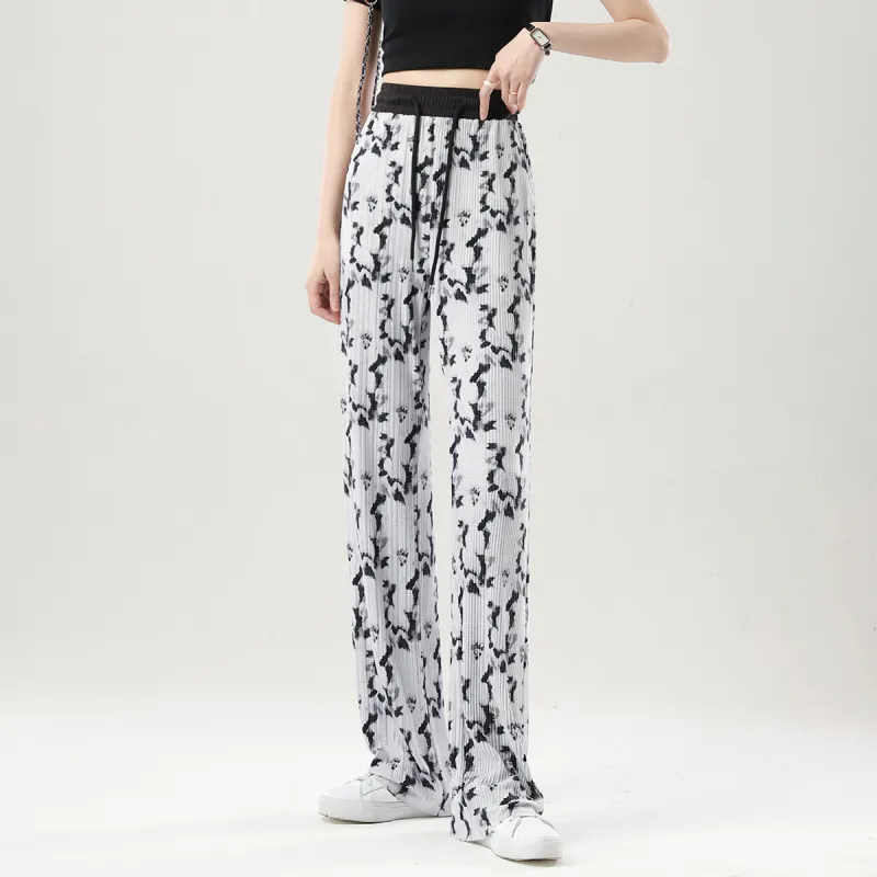 HIPPIEMISS Casual Pants Women's Light Gray-2
