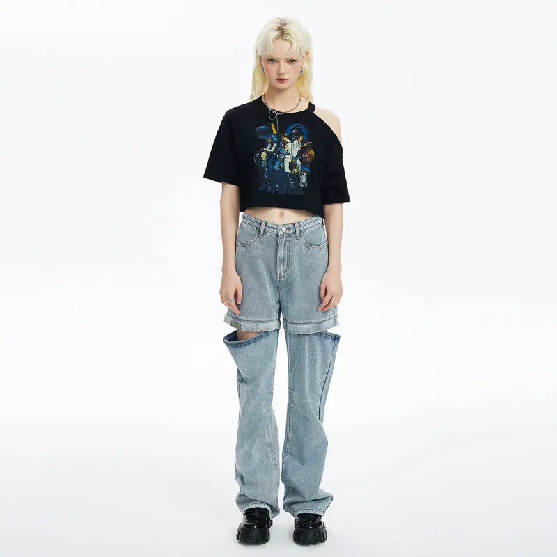 ICONS Lab x Vv.ok Drop Shoulder Sleeve T Shirt Unisex Black-3